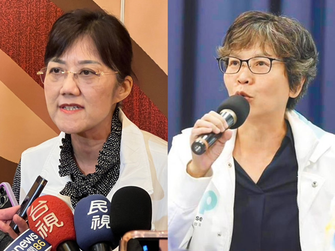 民眾黨主席柯文哲的妹妹柯美蘭（左）傳出為柯爸病情槓前民眾黨立委蔡壁如（右）。（合成圖／中時資料照）