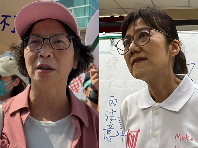 民眾黨主席柯文哲的父親柯承發近期入住加護病房，意外引發柯文哲胞妹柯美蘭（右）與台中市府顧問蔡壁如（左）之間的戰火。（中時資料照合成）