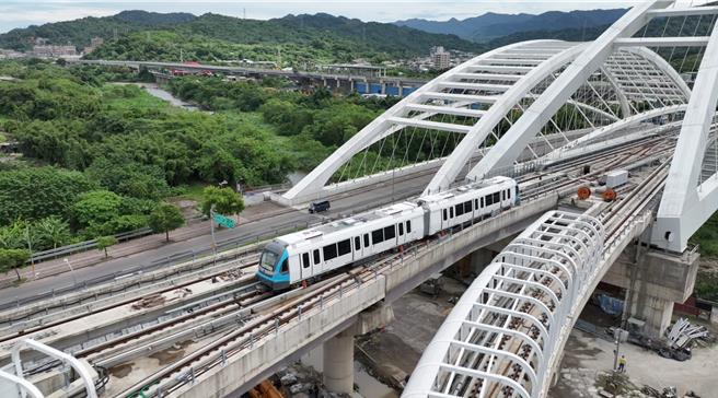 三莺线列车上月在优先段动态测试。（捷运局提供）