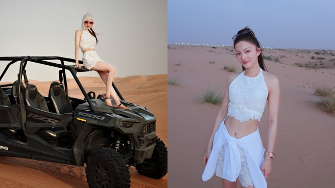 張韶涵曬出沙漠旅遊美照。（圖／翻攝自angela_zhangshaohan IG）