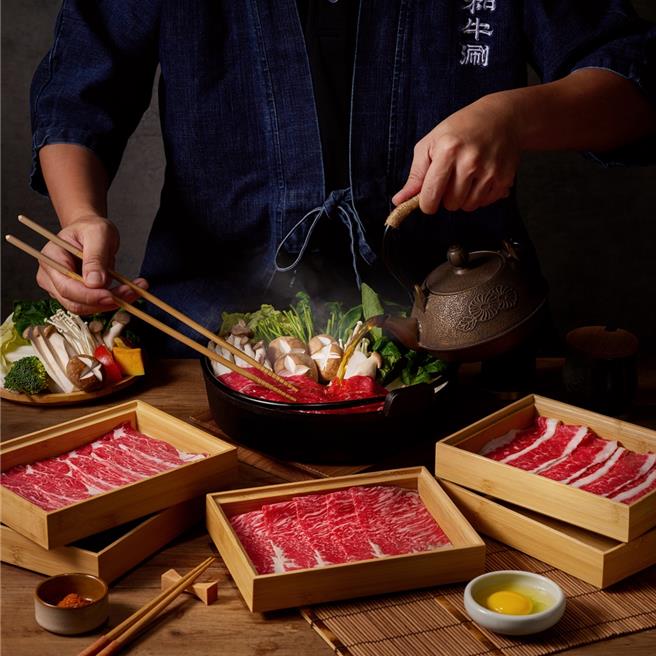 「和牛涮」关西式寿喜烧热销达5万锅，品牌感谢支持，11月30日前成为Line好友，送和牛寿喜烧双吃免费升级券。(王品集团提供)