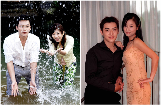 陳冠霖(左圖左)曾在《舊情綿綿》中與侯湘婷(左圖右)玩水；剛出道時陳冠霖(右圖左)與林心如演出動作喜劇《江湖龍女》。（圖／中時資料照）