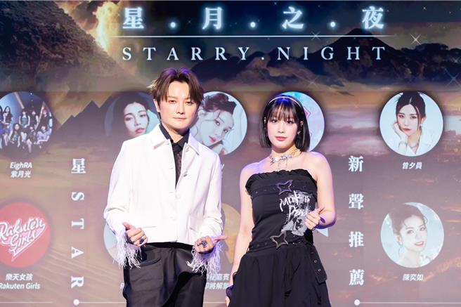 阿沁（左）、BIDO一起合作。（FIF打歌舞台提供）