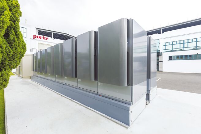 台湾保来得650KW SOFC氢能燃料发电系统，10月23日正式启用併网发电。图／业者提供