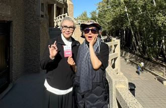 藍心湄遊敦煌驚巧遇金馬影后楊惠姍　72歲仍氣質非凡