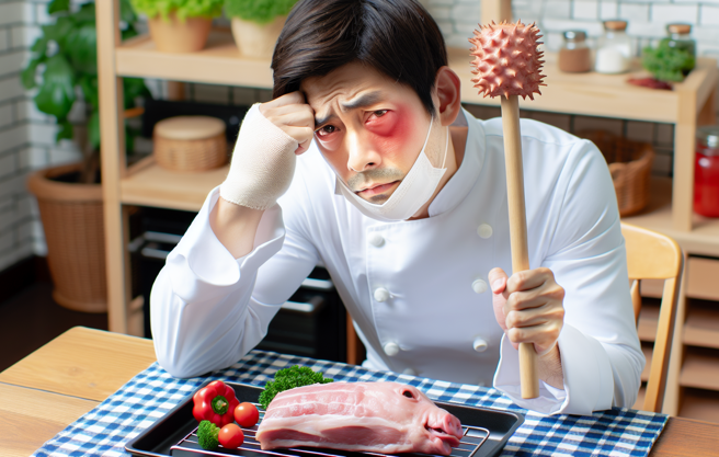 鉤端螺旋體感染，會出現發燒、全身酸痛、結膜充血等症狀，甚至併發腎衰竭。（示意圖／AI生成）