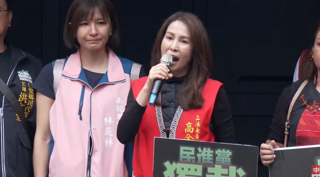 立委高金素梅痛批民进党。（取自直播）