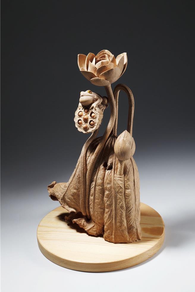 三义木雕博物馆推出的「巧韵雕艺—陈德隆木雕个展」。（苗栗县政府提供／谢明俊苗栗传真）