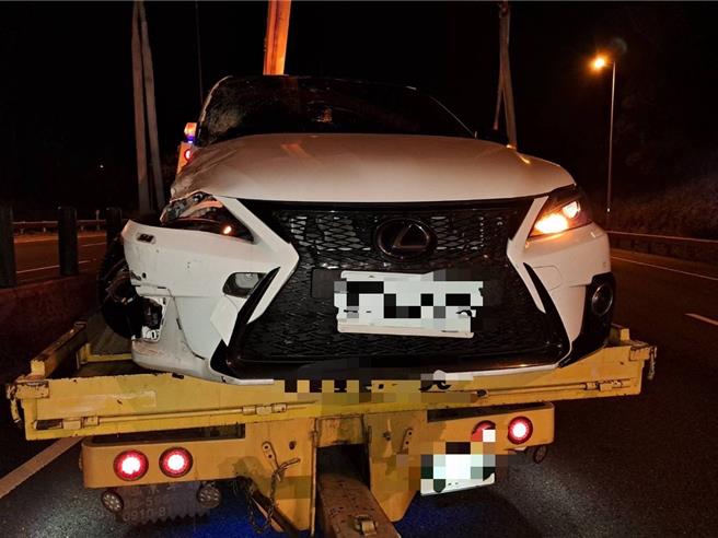 國道公路警察局第七公路警察大隊24日指出，陳姓男子於23日晚間，涉嫌酒駕、逆向行駛於國道三號174公里處沙鹿路段約4公里，至北向沙鹿路段釀成3車車禍、3人受傷。（國道警察提供／張妍溱台中傳真）