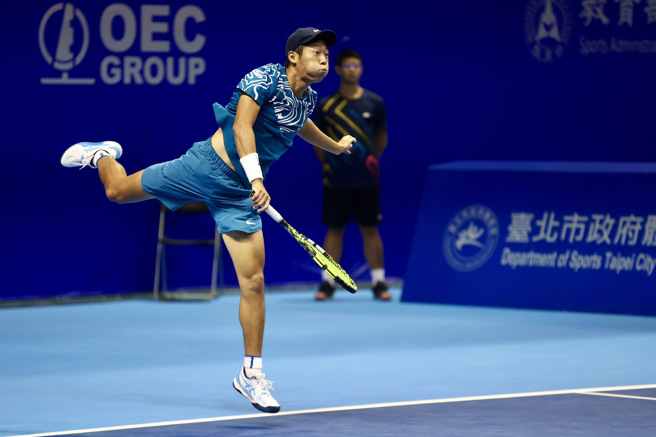 职网好手曾俊欣生涯首度晋级海硕男网赛单打8强。（海硕整合行销提供）