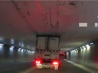 高雄货车一路「磨」过涵洞 工务局回应：将加强限高警示