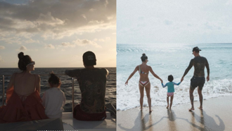 王陽明4歲女兒暴風抽高　直逼188公分爸爸腰部「超強潛水」畫面曝