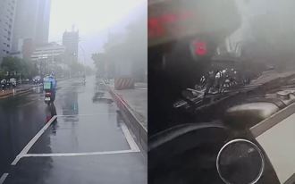 台灣騎車靠運氣？騎士待轉等紅燈 一轉頭「人差點沒了」