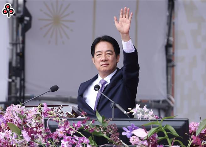 國慶大會賴清德總統（見圖）發表談話表示。（中時資料照片，陳俊吉攝）