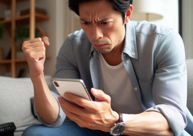 阿德於偶然發現小美LINE訊息出現鹹濕簡訊要「拿下妳的小菊花的第一次」、「週三那天吃飯做愛放鬆一下，再回去當好媽媽」等語。（示意圖、與本案無關／AI生成）