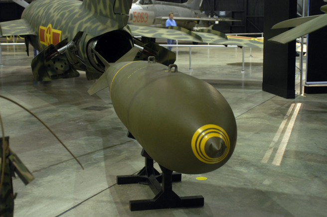 M-118是一種美國航空通用炸彈（GP）或爆破炸彈，歷史可追溯至1950年代初的韓戰時期。（美國空軍博物館）