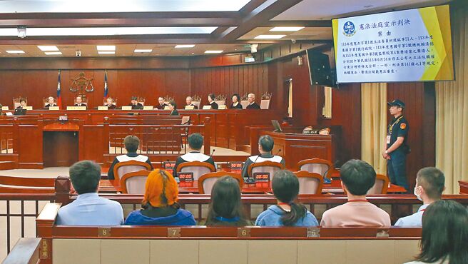 宪法法庭25日宣示判决，立法院职权行使法修法部分违宪、部分合宪。（赵双杰摄）