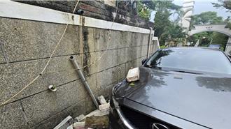 嘉義中埔連震傳災情 圍牆傾倒磚塊砸車！震央近木屐寮斷層