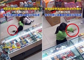 大膽鼠輩！陸女童趴地板遊玩 竟遭「耗子」鑽上衣