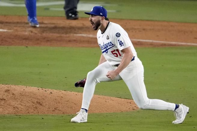 道奇投手维西亚救火成功。（美联社）