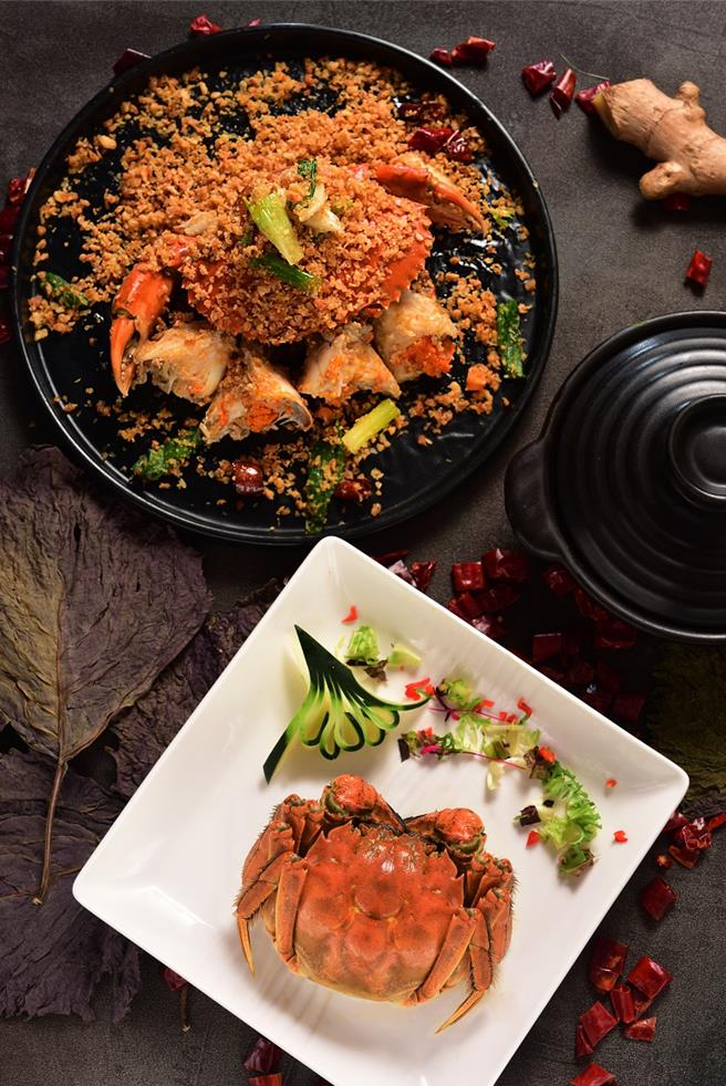 「神旺潮品集」旗下兩店同步推出「蟹逅．蟳覓好食機」，嚴選產地直送最新鮮肥美的各類蟳蟹。（神旺潮品集提供／吳娮翎台北傳真） 