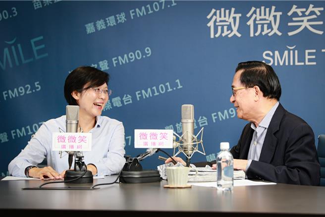 林岱樺接受陳水扁節目專訪。（立法委員林岱樺國會辦公室提供／洪靖宜高雄傳真）
