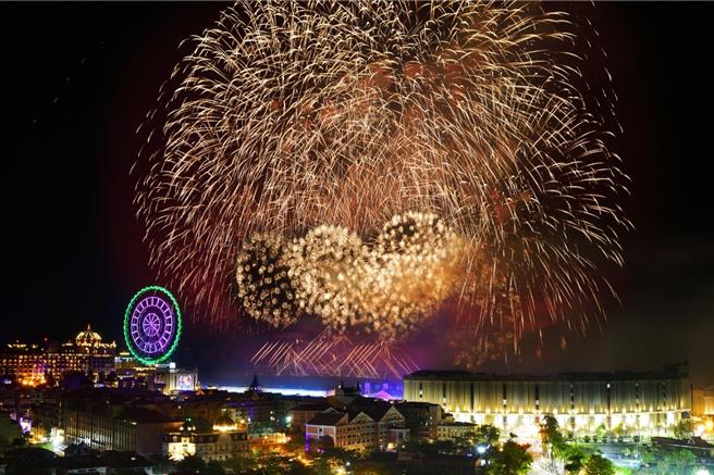 義大世界28日公布今年跨年煙火的資訊，圖為資料照。（義大世界提供／林瑞益高雄傳真）
