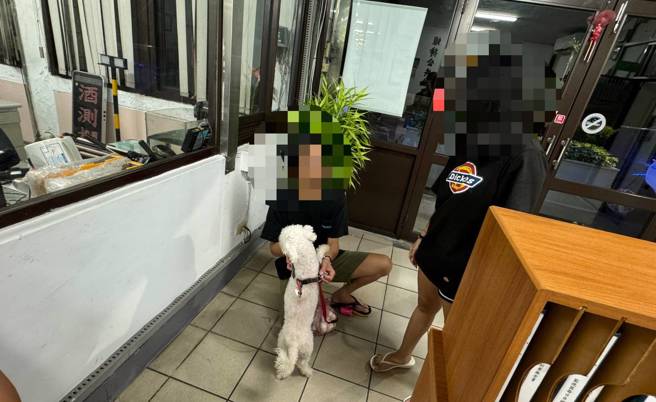 基隆市警察局第三分局八堵分駐所於10月26日傍晚接獲報案，民眾拾獲一隻討喜的白色比熊犬，獨自在八堵火車站前遊蕩，四周皆不見飼主蹤影。（圖警方提供／簡銘柱翻攝）