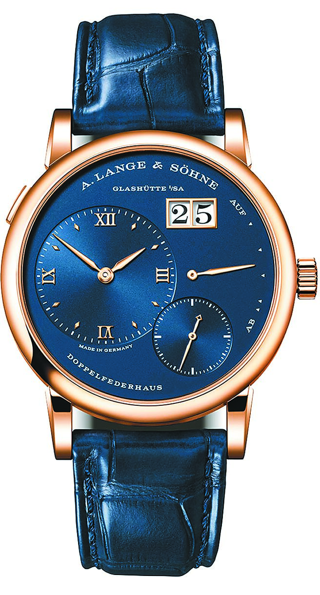 朗格「LANGE 1」系列腕表玫瑰金款，限量300只。（A. Lange & Sohne提供）