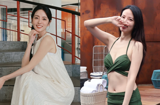 女星獻出第1次比基尼「性感曲線解放」 害羞表情全被拍