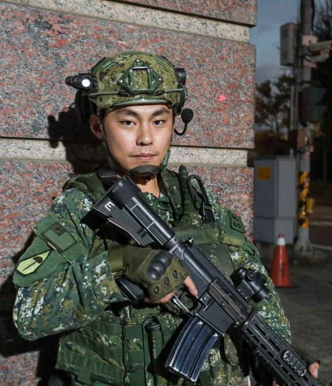特4營特2連副班長菊池有祐中士。（記者簡廷哲攝）