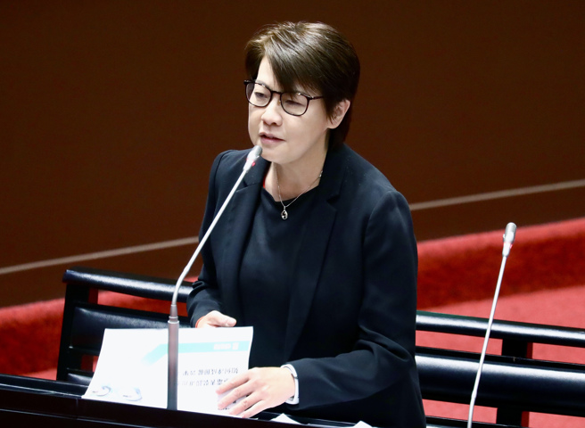 立委黄珊珊29日在立法院质询。（姚志平摄）
