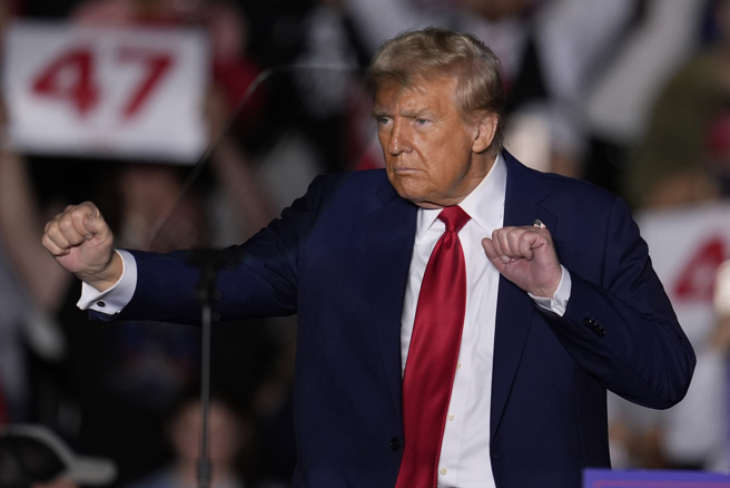 共和黨籍美國總統候選人川普（Donald Trump）。（圖 / 美聯社）