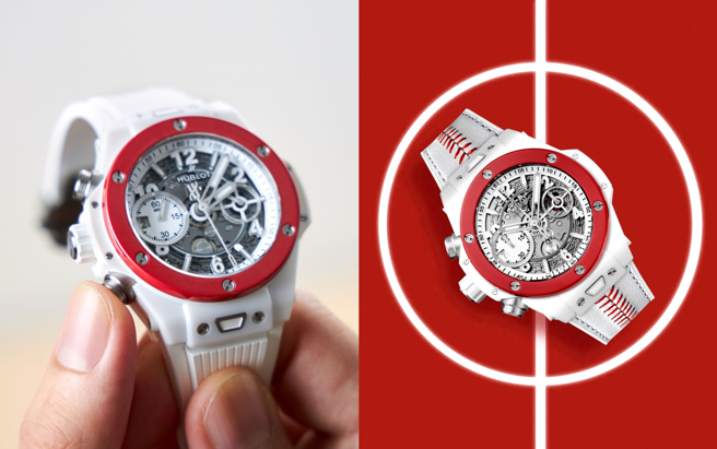 左冠錶的運動錶性能卓越，具有頂級飛返計時碼錶功能，並且精準計時。(HUBLOT提供)