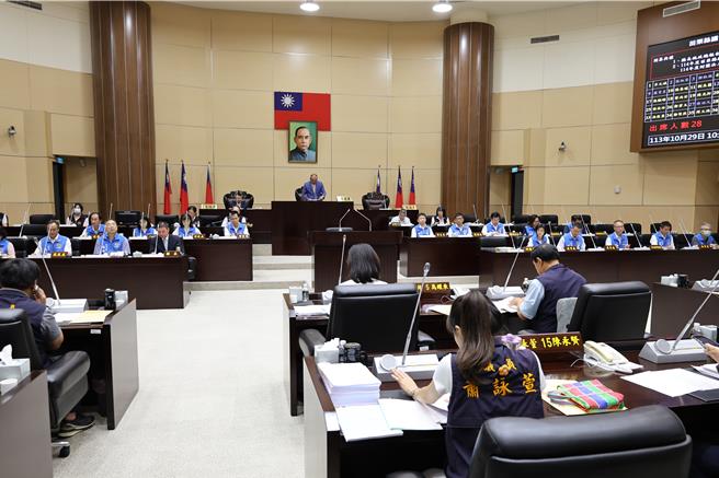 苗栗縣議會第20屆第4次定期會29日上午開議。（謝明俊攝）