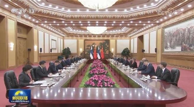 習近平會見芬蘭總統列芬蘭單方免簽。（大陸央視）
