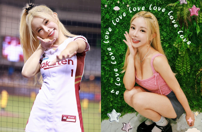 啦啦队「乐天女孩」成员巫苡萱。（图／翻摄自avawu0726 IG）