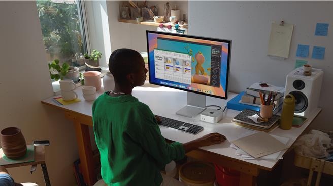 Mac mini外型轻巧，节省大量空间。（Apple提供）