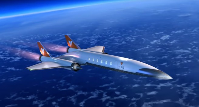 金星航太的高超音速客机想象图，安装的是独特的爆震引擎。(图/Venus Aerospace)