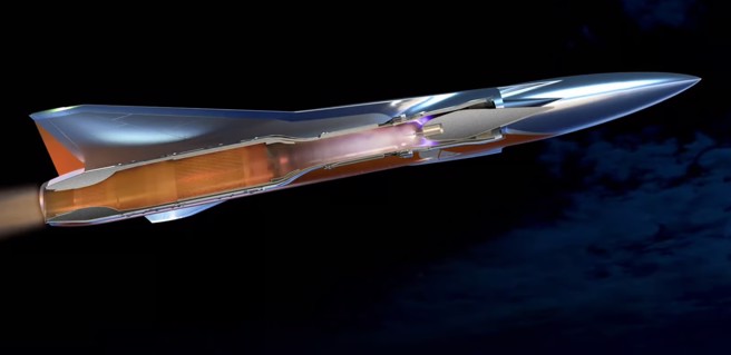 爆震引擎的剖面，最前面是进气锥，调节进入空气之用，再之后就没任何的中间零件，就像是一支管子，但引发推力的原理相当复杂。(图/Venus Aerospace)