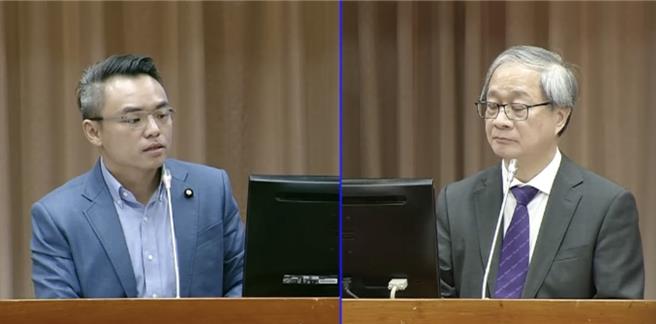文化部長李遠（右）30日在立院報告不義遺址保存條例草案。（李怡芸翻攝）