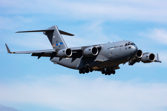 波音C-17軍用運輸機的資料照。（圖:shutterstock/達志）