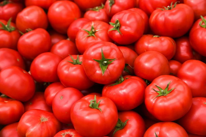 番茄含有茄紅素，特別有助於預防皮膚老化與降低癌症風險。（示意圖，Shutterstock／達志）