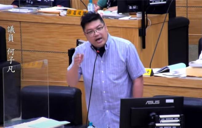 议员何子凡要求县府钱要花在刀口上，而不是提报一个人烟罕至，连审查委员都纳闷的地方。(吕妍庭翻摄)