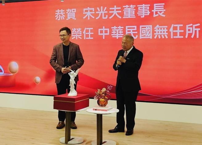 再获无任所大使!奇美宋光夫携手贸协黄志芳「台湾食力」拓销全世界。图／贸协 提供