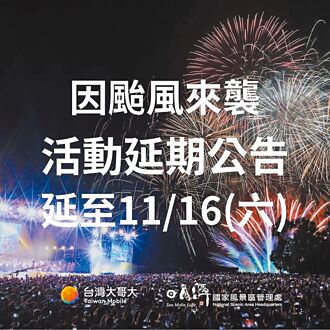 台湾大花火音乐会遇颱延期