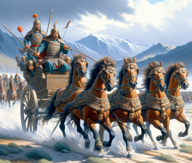 春秋时期一位将军因为得罪车夫，结果事后惨遭报復，在眾目睽睽之下被载往敌营，最终沦为俘虏。（示意图／AI生成图）