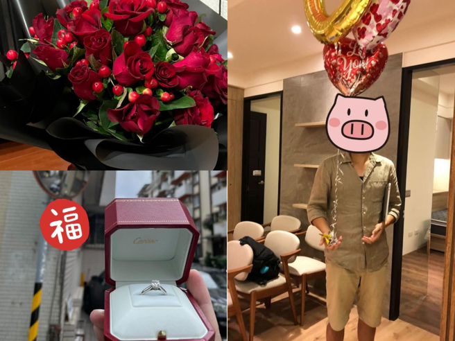 陈匡怡PO出神秘「猪头男求婚者」。（图／翻摄自陈匡怡IG）