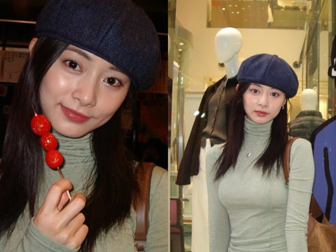 周子瑜淡妆模样减龄，被讚「清纯大学生」。（图／翻摄自IG @thinkaboutzu）