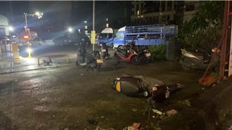 颱風天惡作劇踹倒機車 無聊男子慘了被法辦